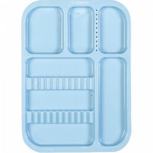 Kunststoff-Tray Colour, mit Einteilung, blau