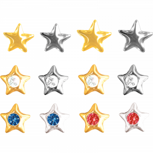 izi Stern / Zirkon-Schmuckstein - weißgold