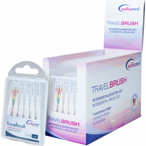 wellsamed Travelbrush im Display: weiß, xxxx-fein, ø 0,4 mm/Bürste 1,7 mm